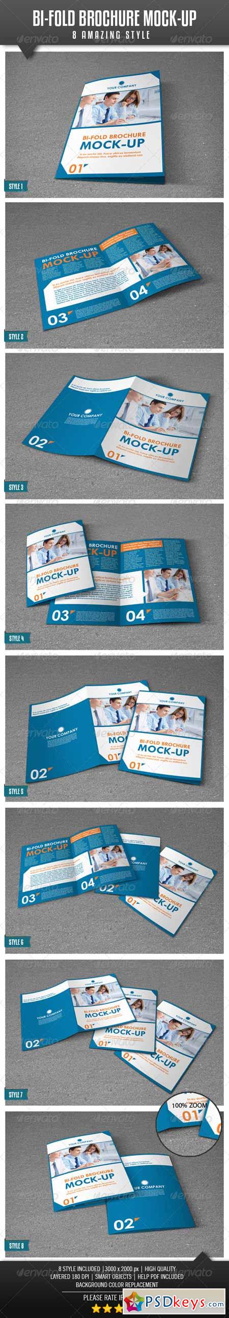 Bi-Fold A4 Brochure Mock-up 4443632