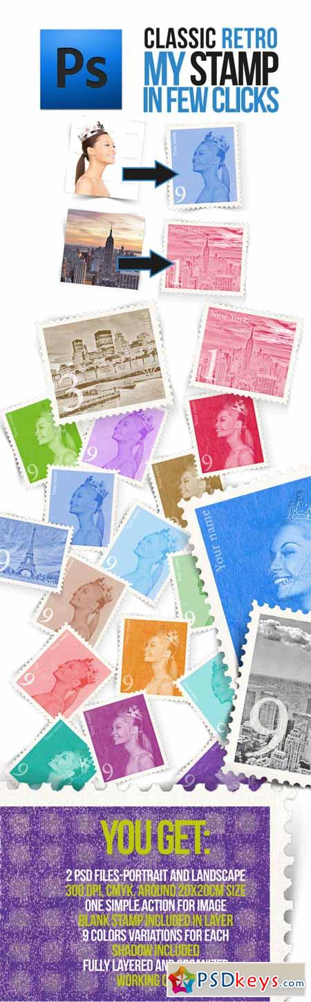 Retro Postage Stamp Template 5515256
