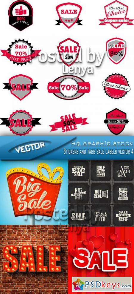 Stickers and tags sale labels vector 42
