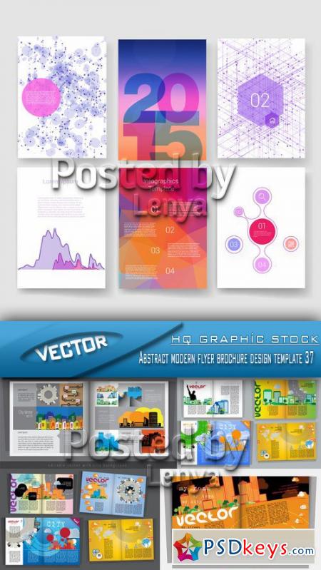 Abstract modern flyer brochure design template 37