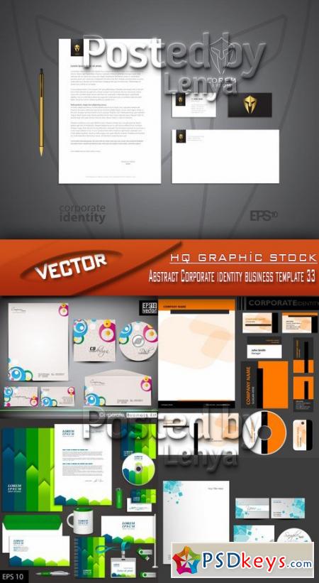 Abstract Corporate identity business template 33