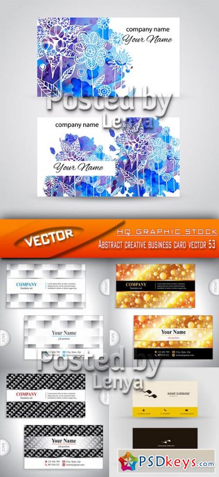 Abstract creative business card vector 53