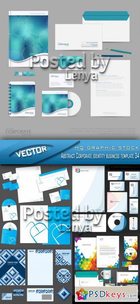 Abstract Corporate identity business template 34