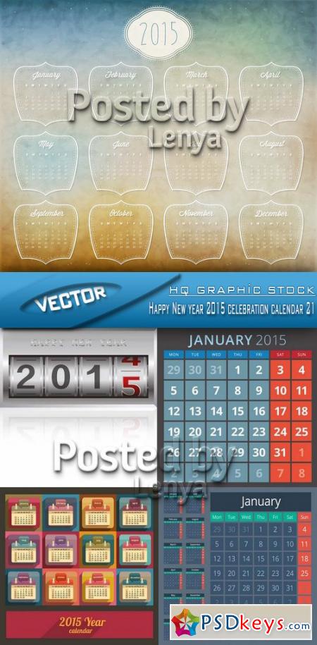 Happy New year 2015 celebration calendar 21