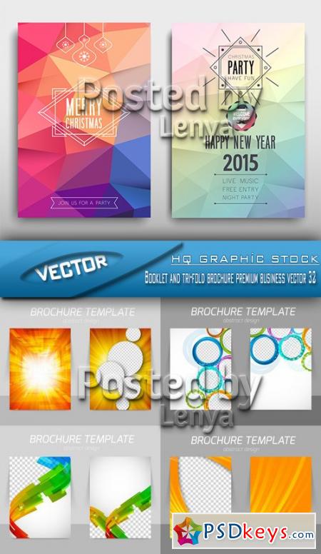 Booklet and tri-fold brochure premium business vector 32