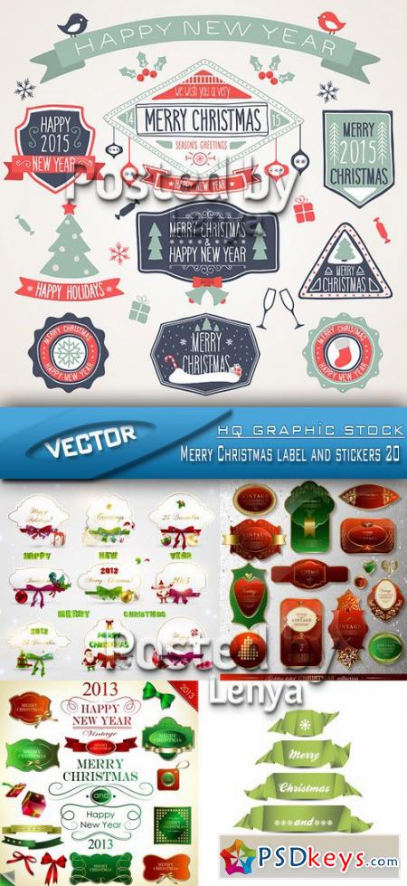 Merry Christmas label and stickers 20
