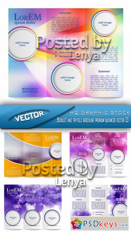 Booklet and tri-fold brochure premium business vector 33