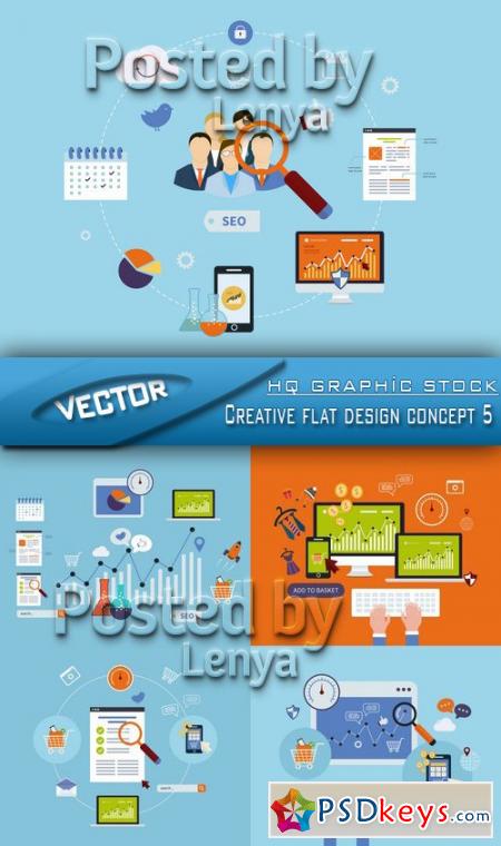 Creative flat design concept 5
