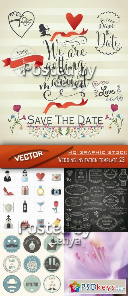 Wedding invitation template 23