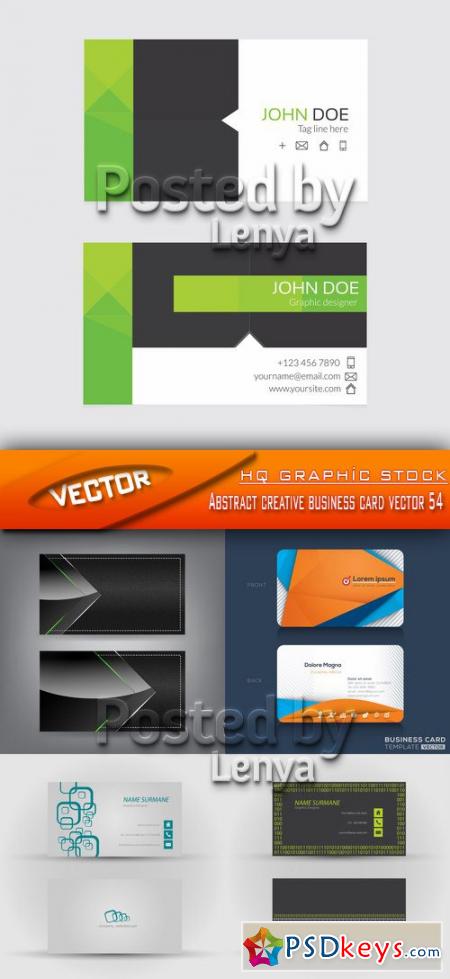 Abstract creative business card vector 54