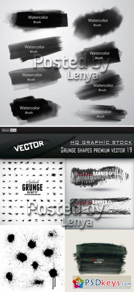 Grunge shapes premium vector 19