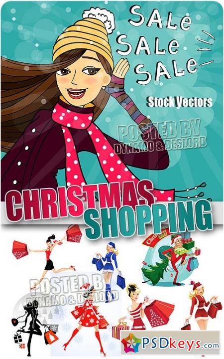 Christmas shopping - Stock Vectors