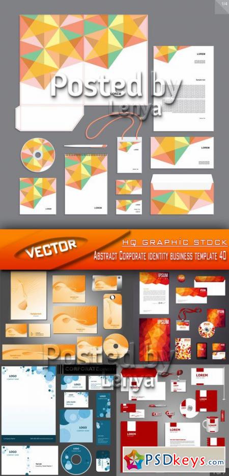 Abstract Corporate identity business template 40