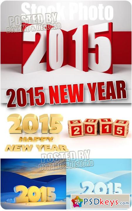 2015 New Year 3D - UHQ Stock Photo