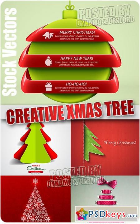 Christmas creative tree - Stock Vectors