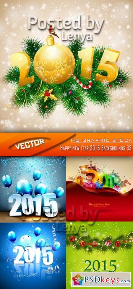 Stock Vector - Happy New Year 2015 Backgrounds 32