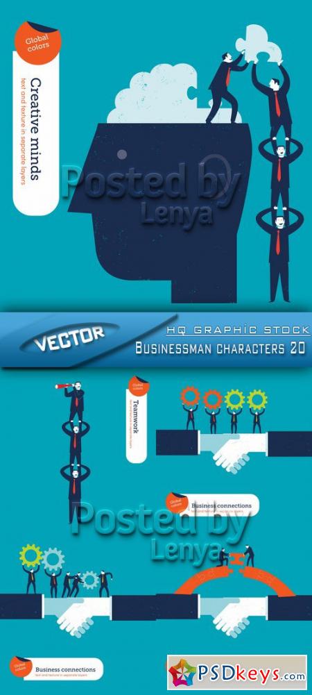 Stock Vector - Businessman characters 20