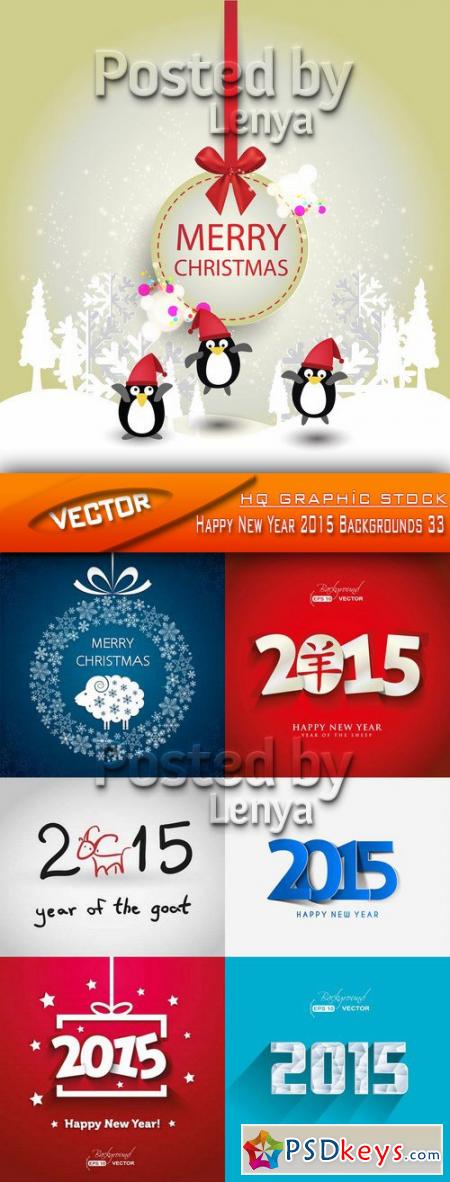 Stock Vector - Happy New Year 2015 Backgrounds 33