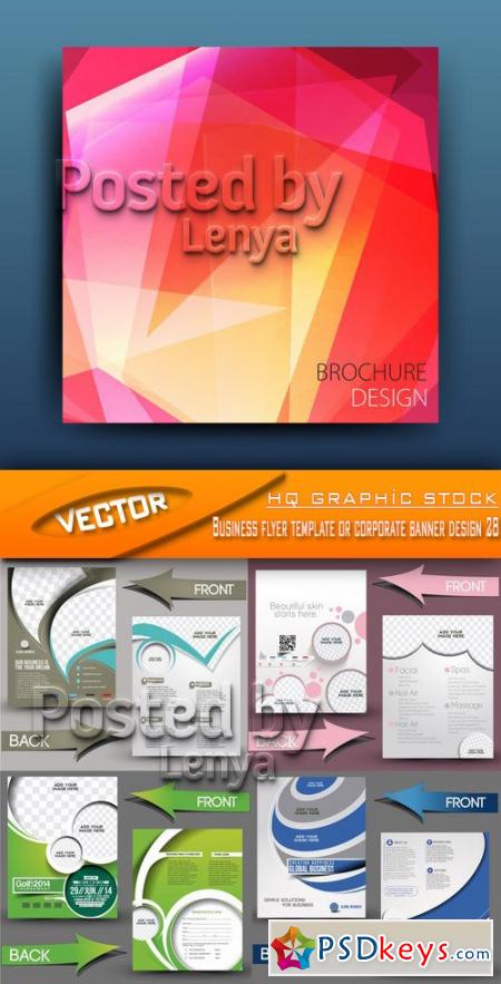 Stock Vector - Business flyer template or corporate banner design 28