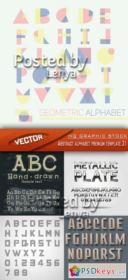 Stock Vector - Abstract alphabet premium template 31