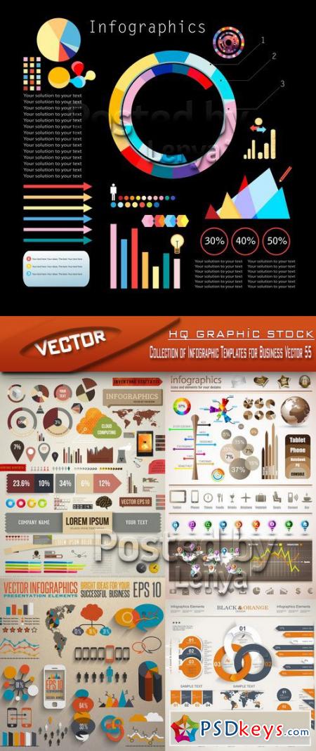 Stock Vector - Collection of Infographic Templates for Business Vector 55