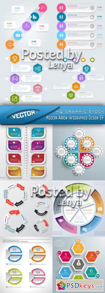 Stock Vector - Modern Arrow Infographics Design 59