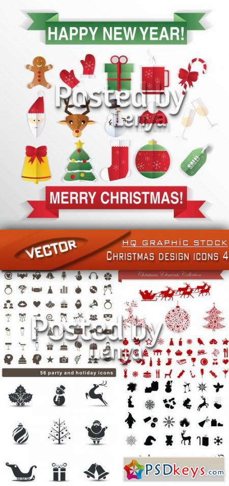 Stock Vector - Christmas design icons 4