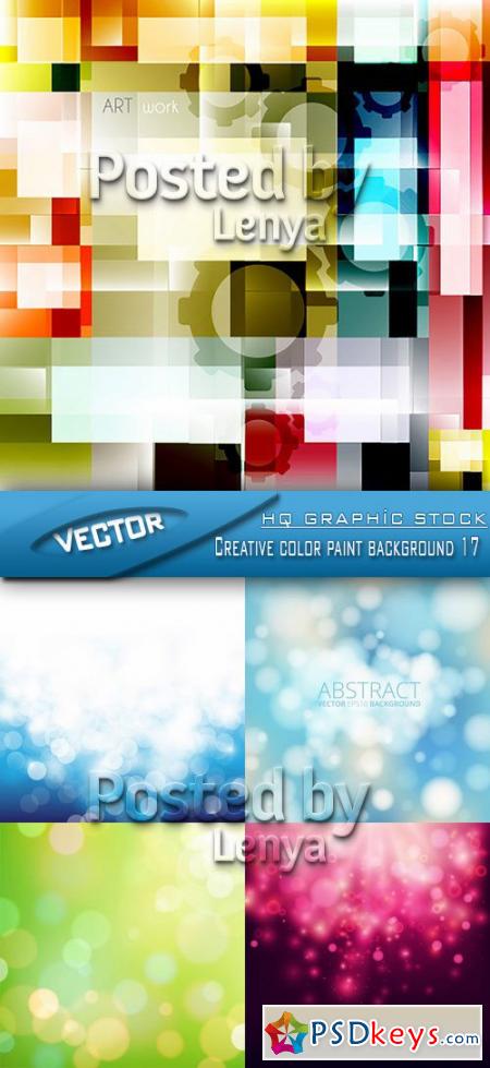 Stock Vector - Creative color paint background 17