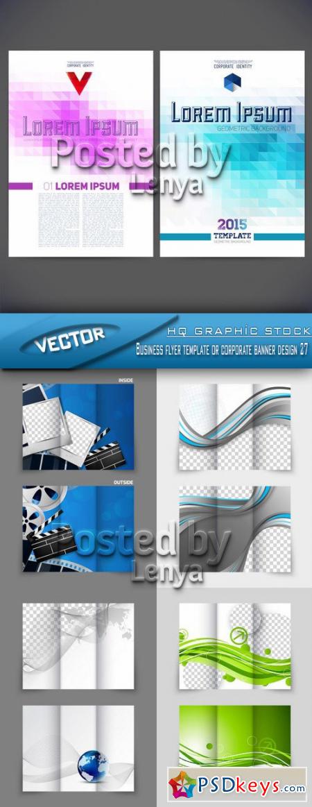 Stock Vector - Business flyer template or corporate banner design 27
