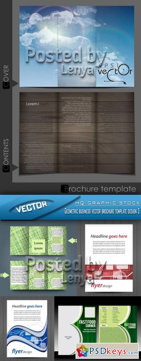 Stock Vector - Geometric business vector brochure template design 3