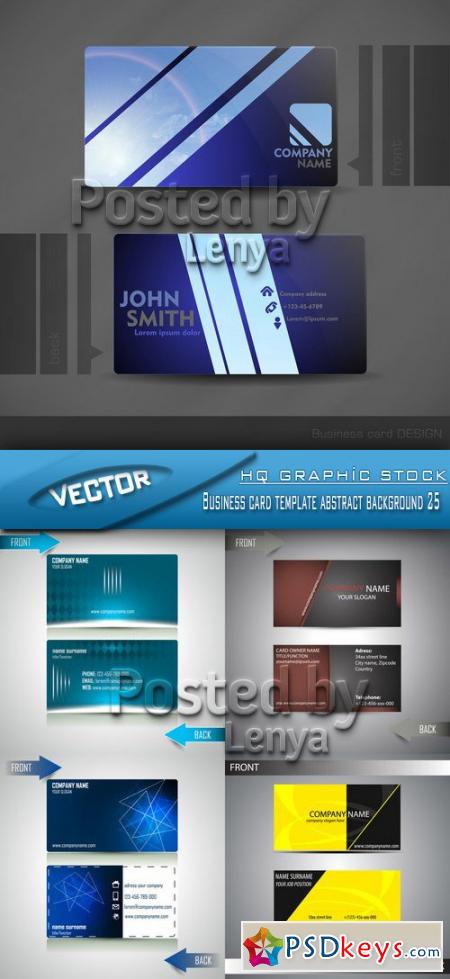 Stock Vector - Business card template abstract background 25