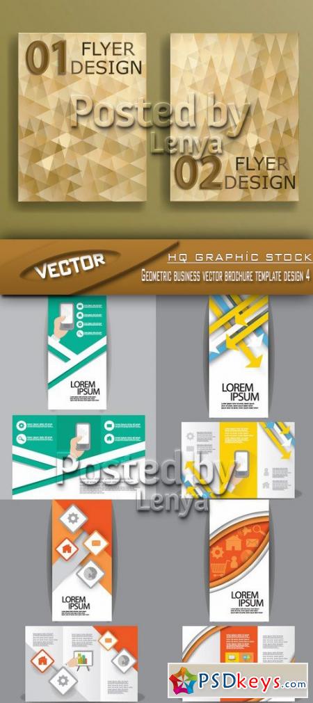 Stock Vector - Geometric business vector brochure template design 4