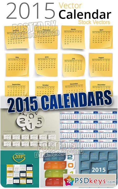 2015 Year Calendar 8 - Stock Vectors
