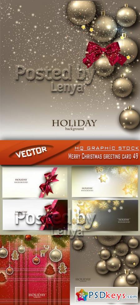 Stock Vector - Merry Christmas greeting card 49