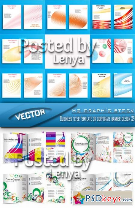 Stock Vector - Business flyer template or corporate banner design 29