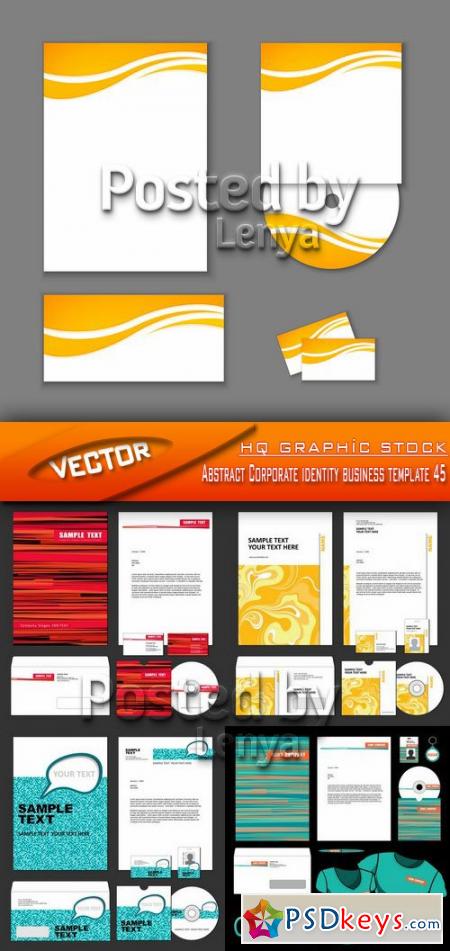 Stock Vector - Abstract Corporate identity business template 45