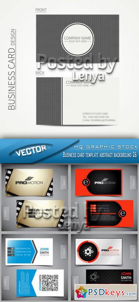 Stock Vector - Business card template abstract background 26