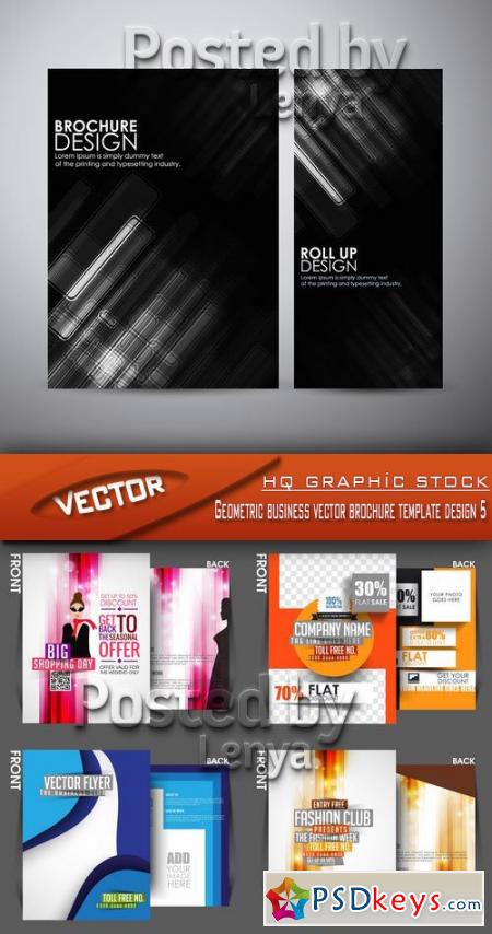 Stock Vector - Geometric business vector brochure template design 5