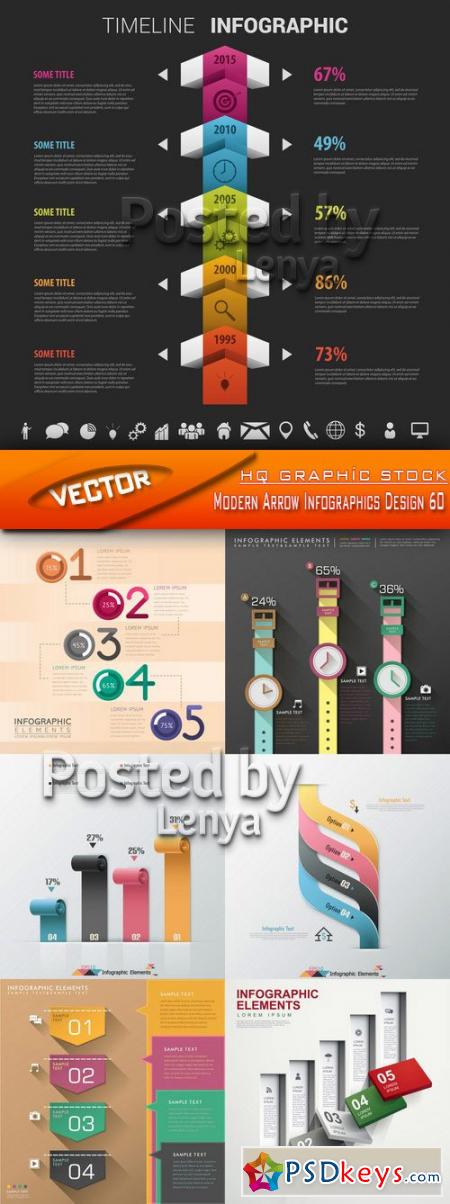 Stock Vector - Modern Arrow Infographics Design 60