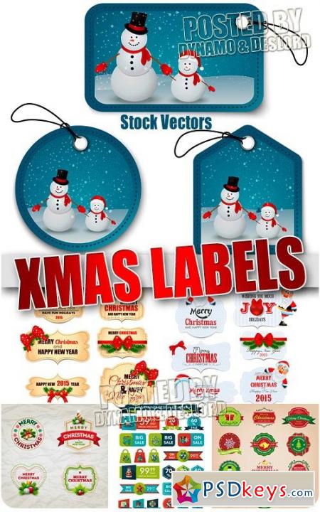 Xmas labels 3 - Stock Vectors
