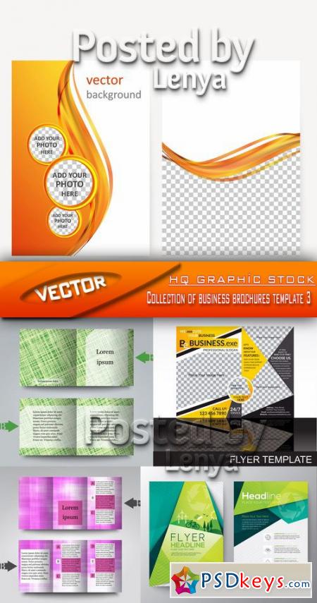 Stock Vector - Collection of business brochures template 3