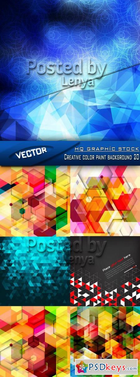 Stock Vector - Creative color paint background 20