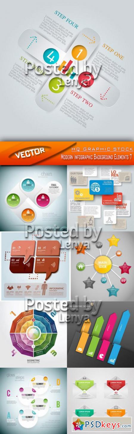 Stock Vector - Modern Infographic Background Elements 7