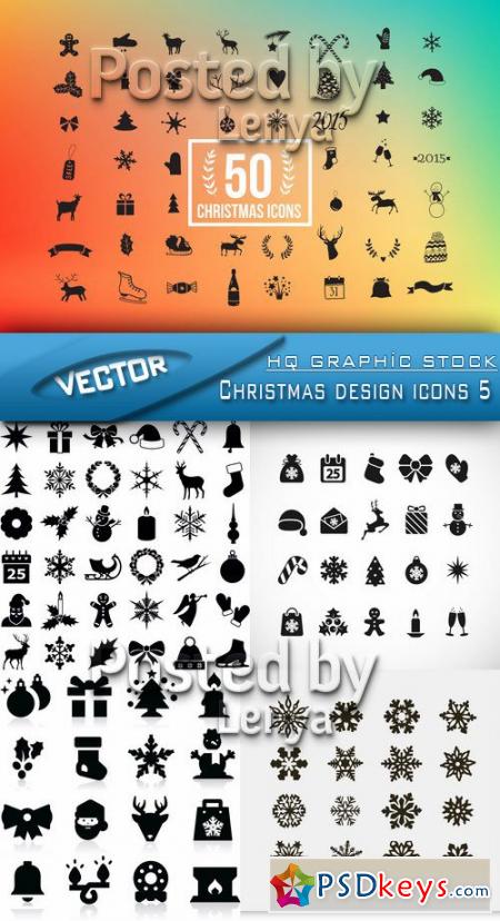 Stock Vector - Christmas design icons 5