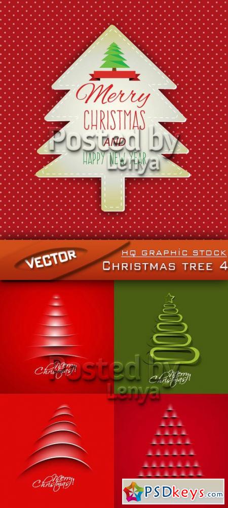 Stock Vector - Christmas tree 4