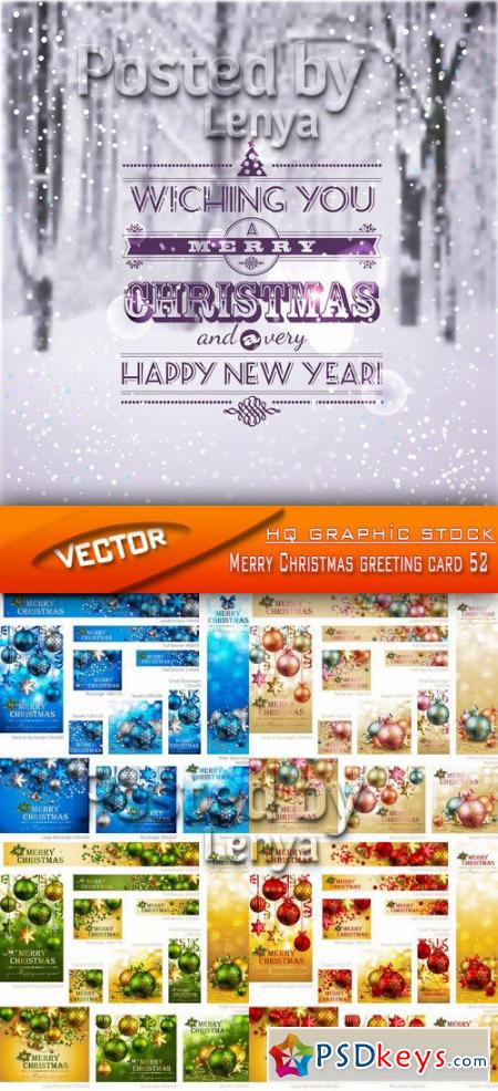 Stock Vector - Merry Christmas greeting card 52