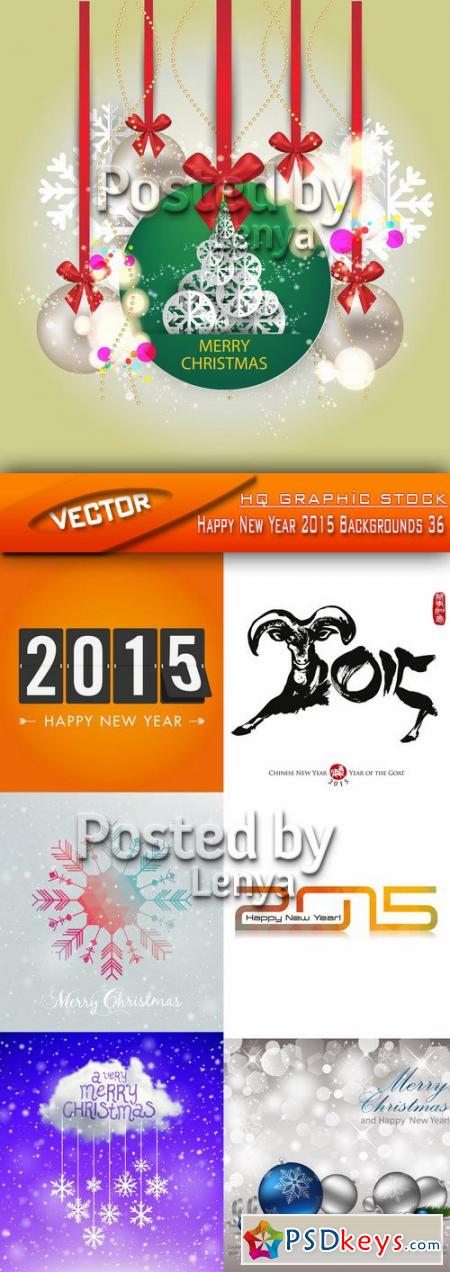 Stock Vector - Happy New Year 2015 Backgrounds 36