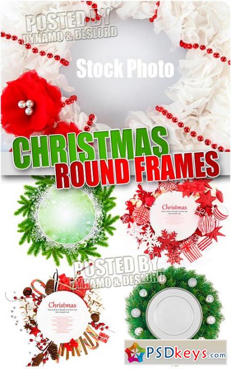 Round xmas frames - UHQ Stock Photo