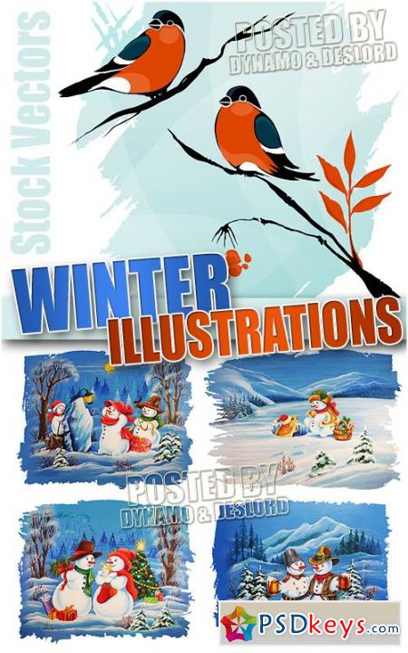 Winter illustrations - Stock Vectors