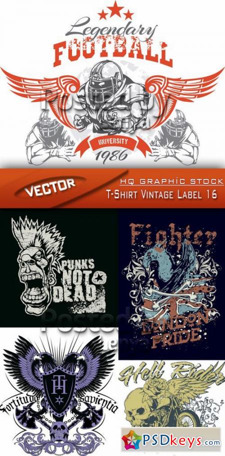 Stock Vector - T-Shirt Vintage Label 16